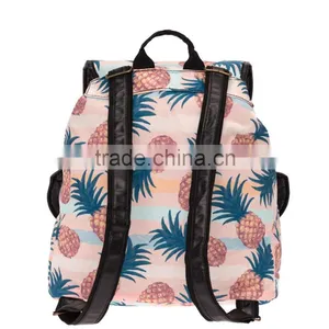 2016 3d Printed Pineaple Pastel Colour Vintage Canvas Rucksacks Cute School Satchel Rucksack Backpack Campus Bag thumbnail-3