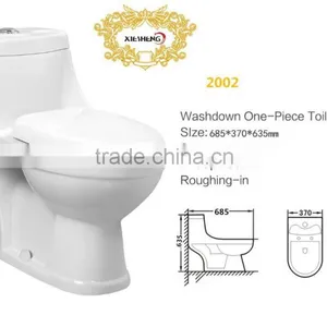 Hot Selling Ceramic Sanitary Ware Washdown One Piece wc Toilet thumbnail-2