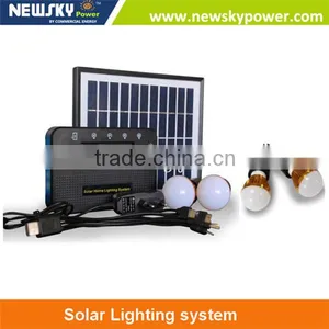 Solar Lighting System for Home Use off Grid Lighting and Cell Phone Charging Solar Light Kit thumbnail-2