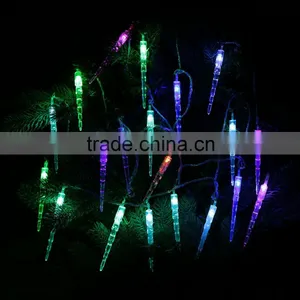 Bright Color Changing RGB 20LED 220V 4M LED String Light Waterproof EU Plug Icicle Pendant String for Christmas Party Decoration thumbnail-4