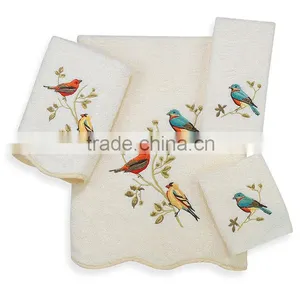 100% Cotton Songbirds in Lovry Hand Towel thumbnail-1