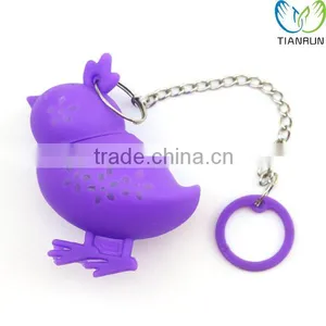 New Style Reusable Tools Cute Gift Silicone Purple Chicken Shape Tea Infuser thumbnail-1