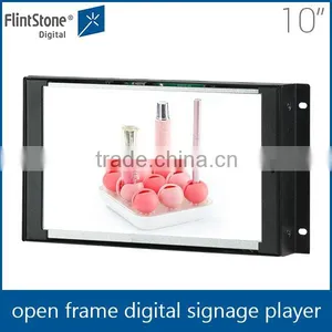 Flint Stone 10 Inch Auto Loop Play Open Frame Advertising Display, Embedded Flexible Connection Video Screen Advertising thumbnail-2