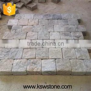 Multi Grey Tumbled Paver 10*10*5cm Tuff Stone Grey Color Granite thumbnail-3
