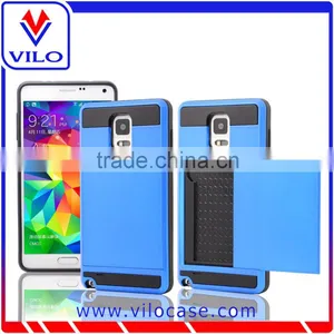 2 in 1 Card Holder Tpu+pc Hard Back Case for Samsung Note 4 thumbnail-3