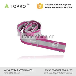 TOPKO Woven Weaving Digital Logo Jacquard Non-toxic Cotton Elastic Yoga Strap thumbnail-1