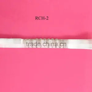 Stock Hot Selling Factory Price Pearl Elastic Rhinestone Connector Headband (RCH-2) thumbnail-1