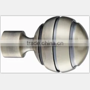 Curtain Rod End Cap Curved Ball thumbnail-1
