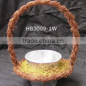Moss Zinc Flower Bucket thumbnail-1