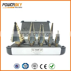 5pcs Step Drill Bit Set Hss Cobalt Multiple Cut Hole 50 Sizes Step Drill Case thumbnail-3