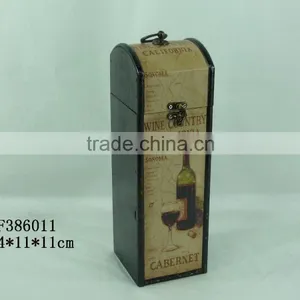 Wood Dinner Wine Box With Fabric thumbnail-1