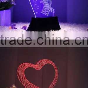 Telesthesia Acrylic + 3d Optical Illusions Led Rectangle Lighted Display Base Multi Color Changing Night Light Lamp thumbnail-6