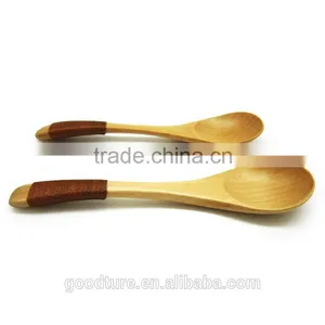 High Quality Wooden Spoon Dining Spoon With Strings Winded On Handle thumbnail-3