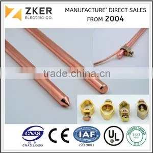 Copper Clad Steel Ground Rod Dia 14.2mm, 16mm, 17.2mm Etc. thumbnail-1