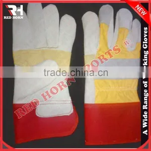 Yellow Backed Split Working Gloves, Wholesale Work Gloves thumbnail-2