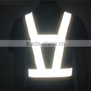 High Visibility PVC Crystal Blue White Reflective Tape for Sew on Safe Clothing thumbnail-5