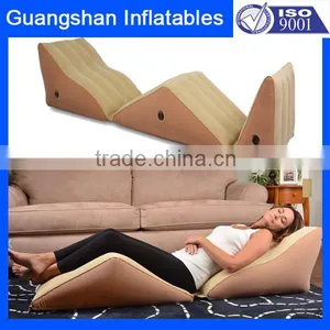 Flocked Foldable Inflatable Chaise Body Wedge Mattress thumbnail-1