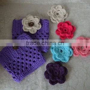 Varies Colors Flower Crochet Patterns for Knitted Leg Warmers thumbnail-3