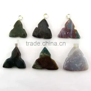 Fancy Jasper 3 Notch Triangle Pendant thumbnail-1