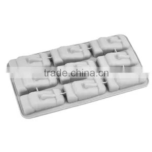 100% Food Grade Easter Island Statues Shape Silicon Ice Tray thumbnail-4
