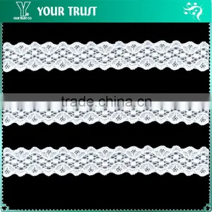 Width 14.0 Centimeter White Stretch Tape Trim Spandex Jacquard Elastic Lace thumbnail-5