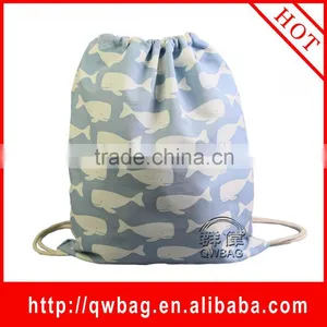 2016 Cotton Draw String Backpack Bag thumbnail-3
