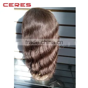 Customize Acceptable Brown Hair Wig Lace Front Deep Wave Brazilian Human Hair Wig thumbnail-2