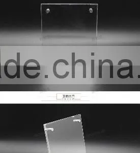 Acrylic Sign Holder Display Stands, Acrylic Table Menu Display Holder, Slanted Lucite Frames thumbnail-5