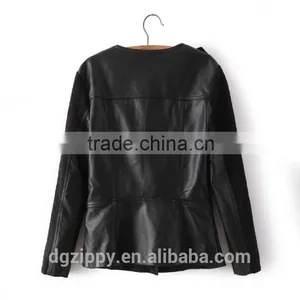 Latest Design Softshell Pu Leather Woman Winter Jacket Quality Choice thumbnail-3