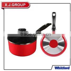 Hot Sale Spiral Bottom Aluminum Non-stick Saucepan With Bakelite Handle XJ-13619 thumbnail-1