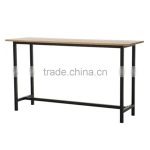 Replica Wooden Bar Table, Metal High Table thumbnail-1