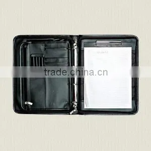 30 Page Notebook and Four Ring Metal Binder PU Portfolio thumbnail-1