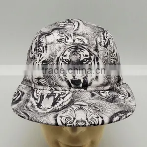 Strap Buckle Sublimation Flat Brim 5 Panel Caps thumbnail-1