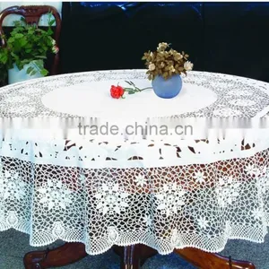 CROCHET VINYL TABLE CLOTH - ZT-306 RD182CM thumbnail-1