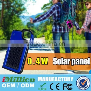 Solar Mobile Charger With Keychain and Solar Panel thumbnail-1
