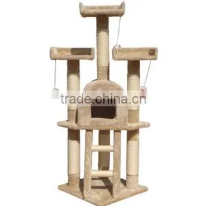 Aimigou Cat Tree Condo House Beige Coffee thumbnail-3