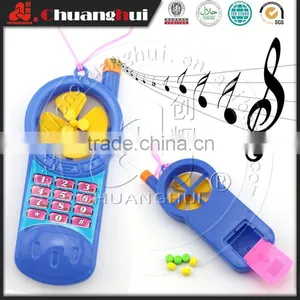 Candy Toy Windmill Mobile Phone / Big Mobile Phone With Whistle and Fan thumbnail-1