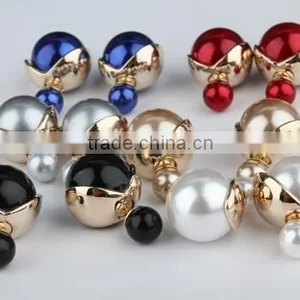 Fashion Body Jewelry Stainless Steel Gold Pearl Earring thumbnail-3