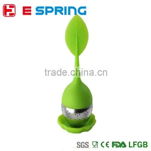 Novelty Leaves Shaped Stainless Ball for Silicone Tea Infuser thumbnail-1