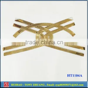 Gold Color TPU Plating Shoes Clip Decorative Chain (HT1104A) thumbnail-1