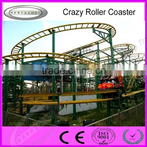 Outdoor Amusement Ride Roller Coaster Crazy Mouse Train for Kids and Adults thumbnail-6