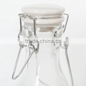 1 Liter Glass Milk Bottle With Lockiing Ceramic Lid thumbnail-3