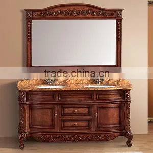 WTS155Y Sweet Vintage Cherry Finished Bathroom Vanity For French Country Bathrooms With Sanctuary Bathroom Design thumbnail-6