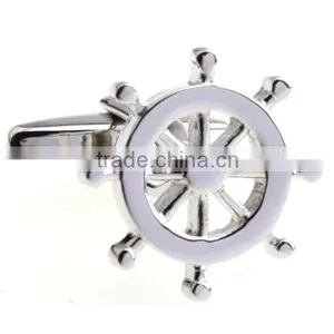 Wholesale Novelty Jewelry Brass Seaman Rudder Helm Cufflinks thumbnail-2