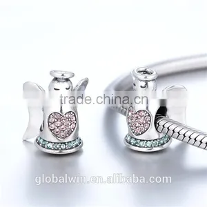 Wholesale 925 Sterling Silver Angel Floating Pendants Jewelry thumbnail-3