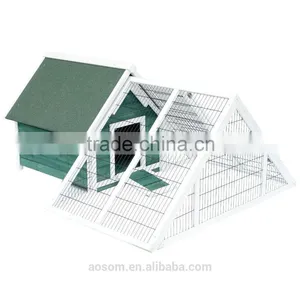 Pawhut Chicken Rabbit Cage Coop Deluxe Large Nesting Box Run Outdoor thumbnail-1
