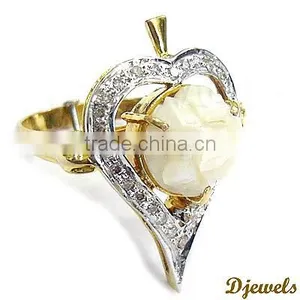 Diamond Gold Engagement Rings, Ladies Wedding Rings, Diamond Jewelry thumbnail-2