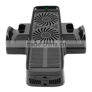 Multi-functional Dual Cooling Fan + Console Stand+Controller Storage For Xbox360 Slim thumbnail-2