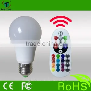 Brightness LED E27.3W 5W 7w IR Remote Rgbw Light Bulb With Full Color Rotating thumbnail-1
