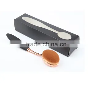 Black Packing Plastic Nylon Oval 6 Brush Soft Hair Best Quality Makeup Brush thumbnail-2